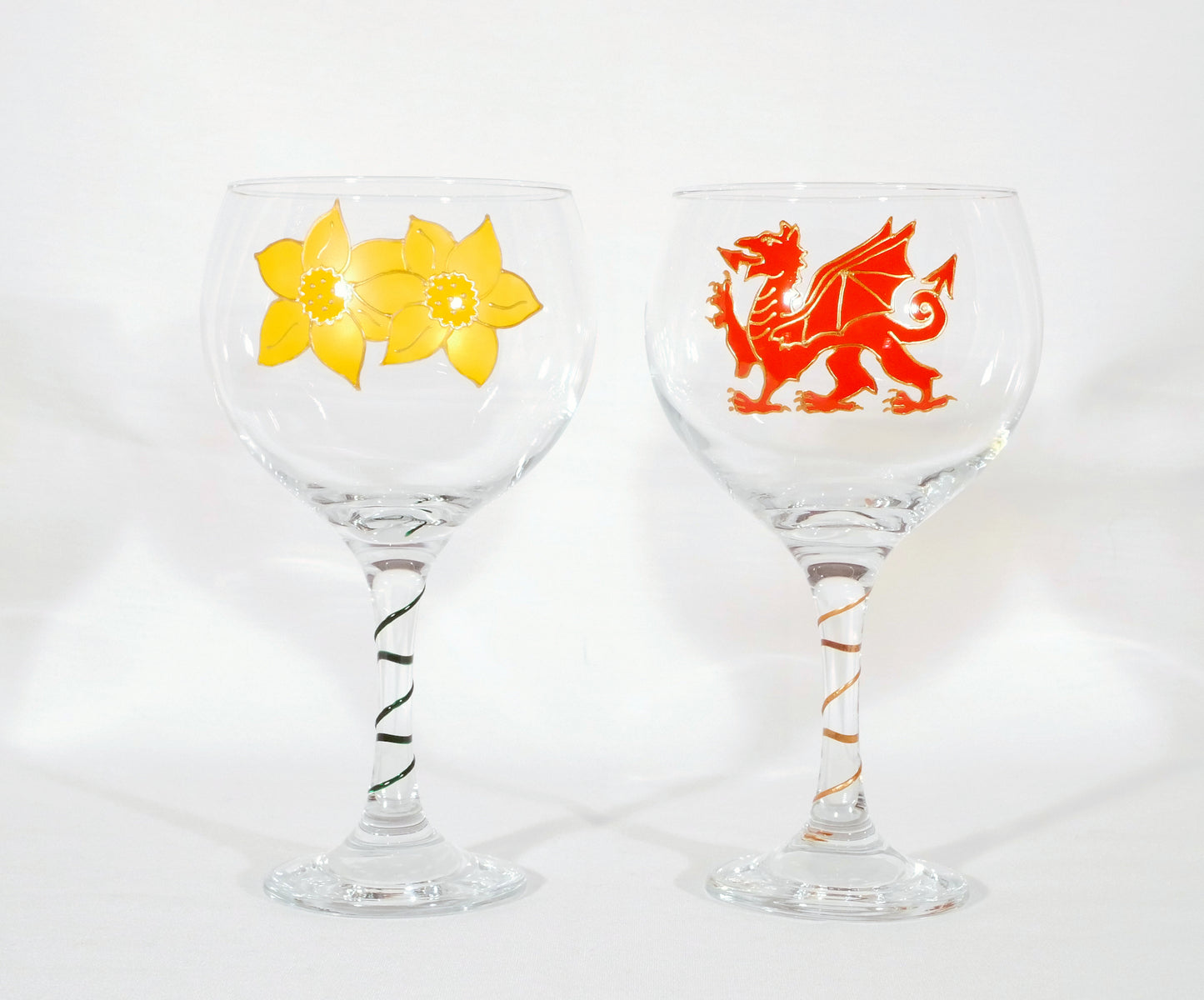 Welsh Double Daffodil Stemmed Gin Glass