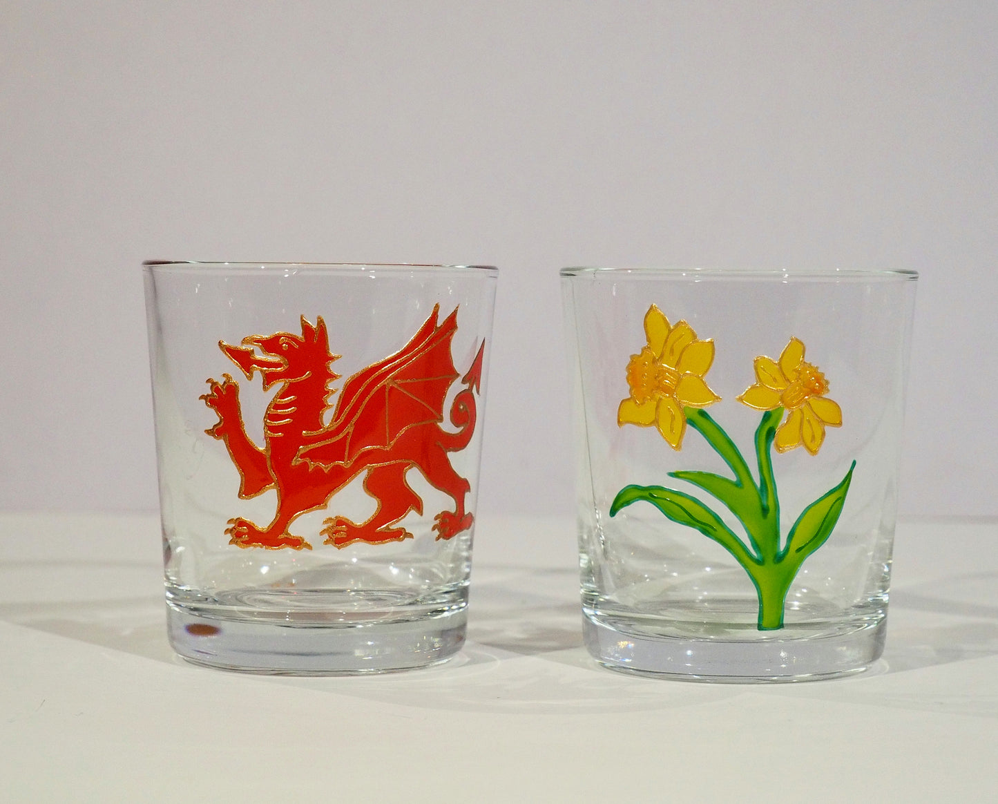 Welsh Daffodil Tumbler (Whisky/Rum/Vodka Glass)