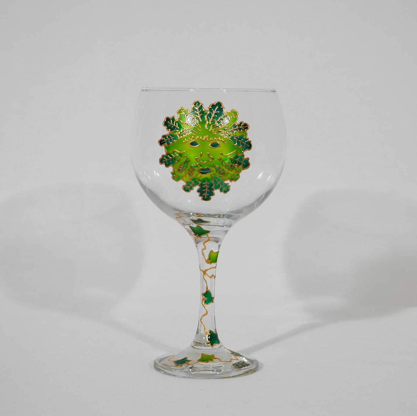 Green Man Stemmed Gin Glass