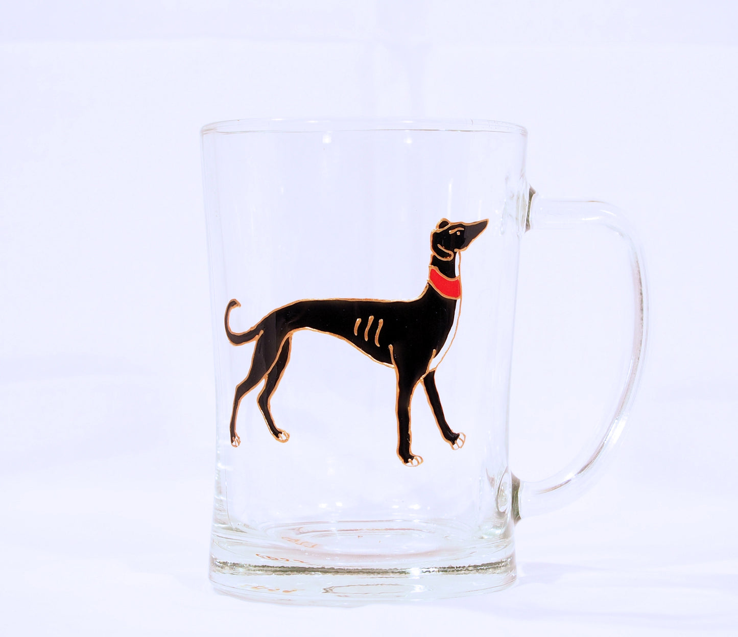 Medieval Hound Glass Tankard