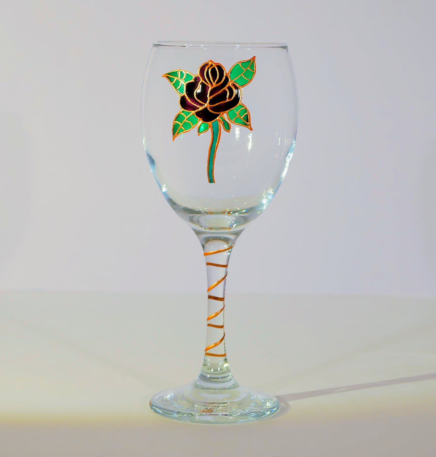 Rose Wine Glass