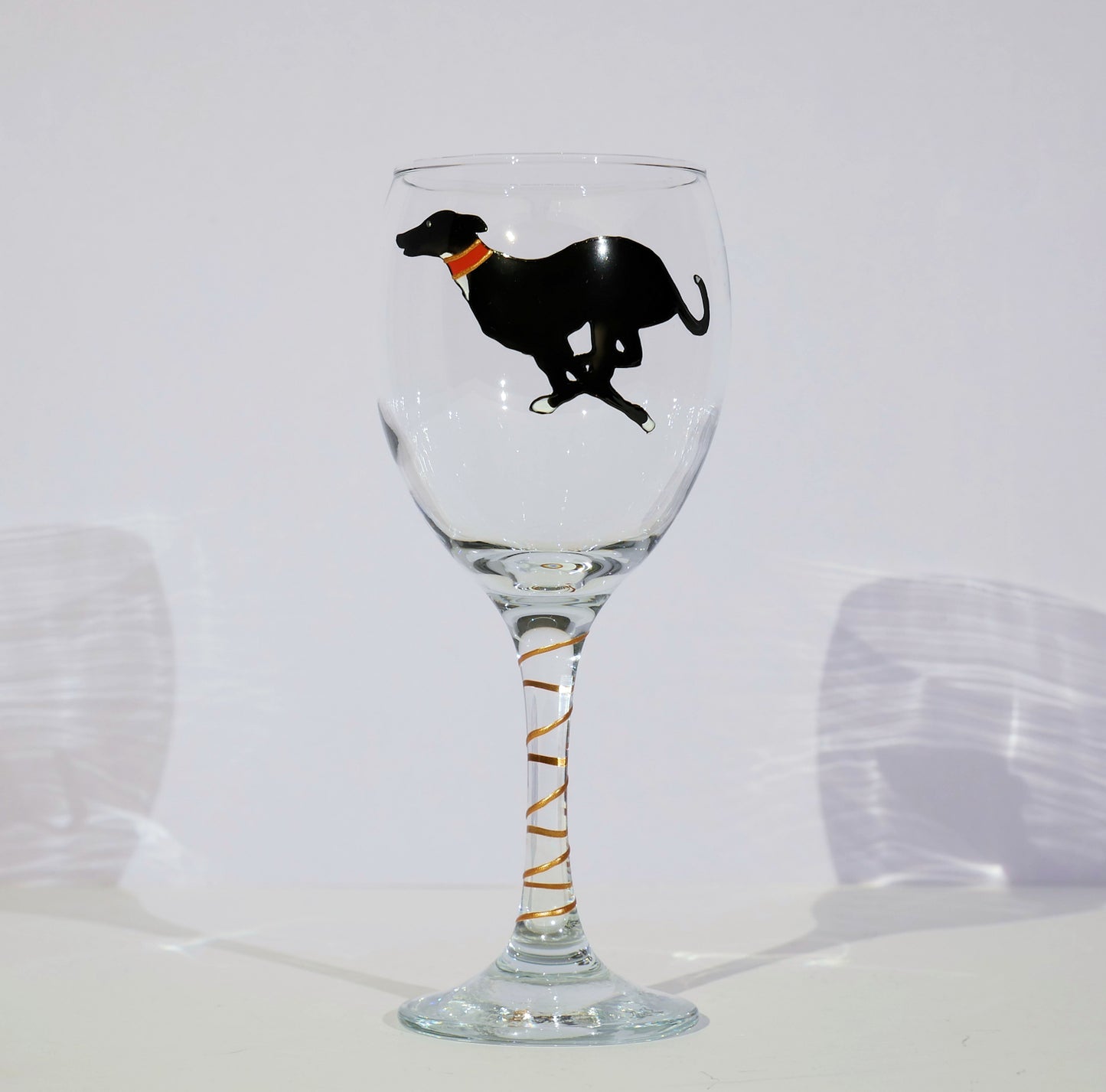 Running Greyhound Pint Glass
