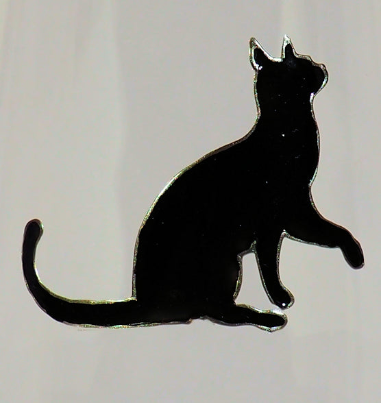 Black Cat Stemmed Gin Glass