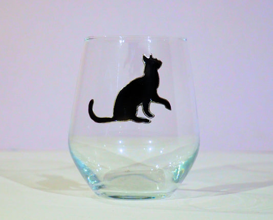 Black Cat Round Gin Glass