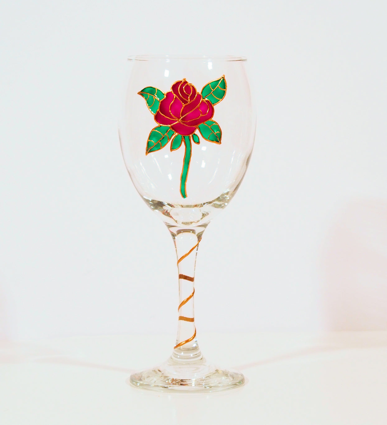 Rose Wine Glass