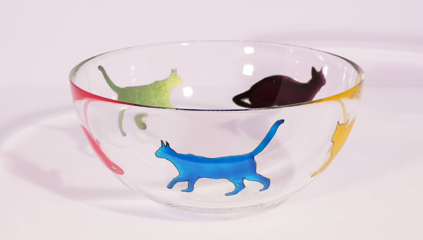 Colourful Cats Fruit Bowl