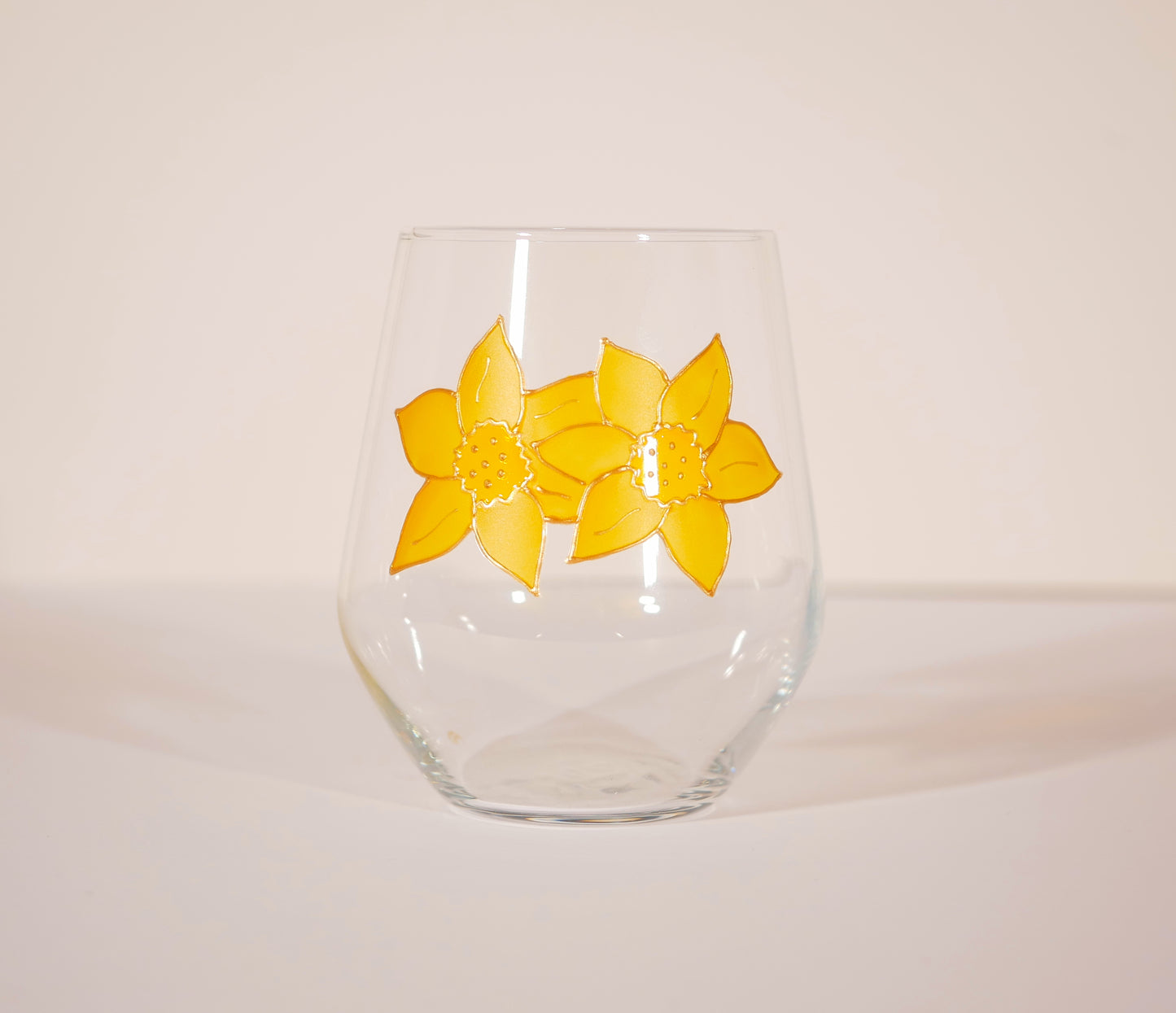 Welsh Daffodil (Double Daff) Round Gin Glass