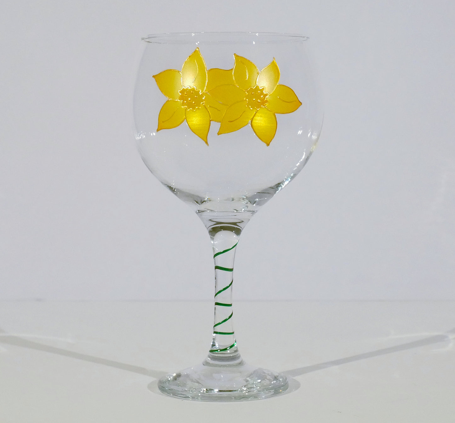 Welsh Double Daffodil Stemmed Gin Glass