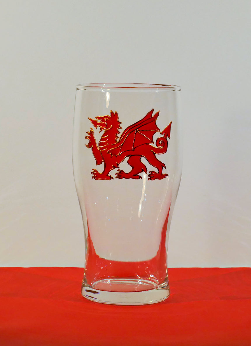 Welsh Dragon Pint Beer Glass