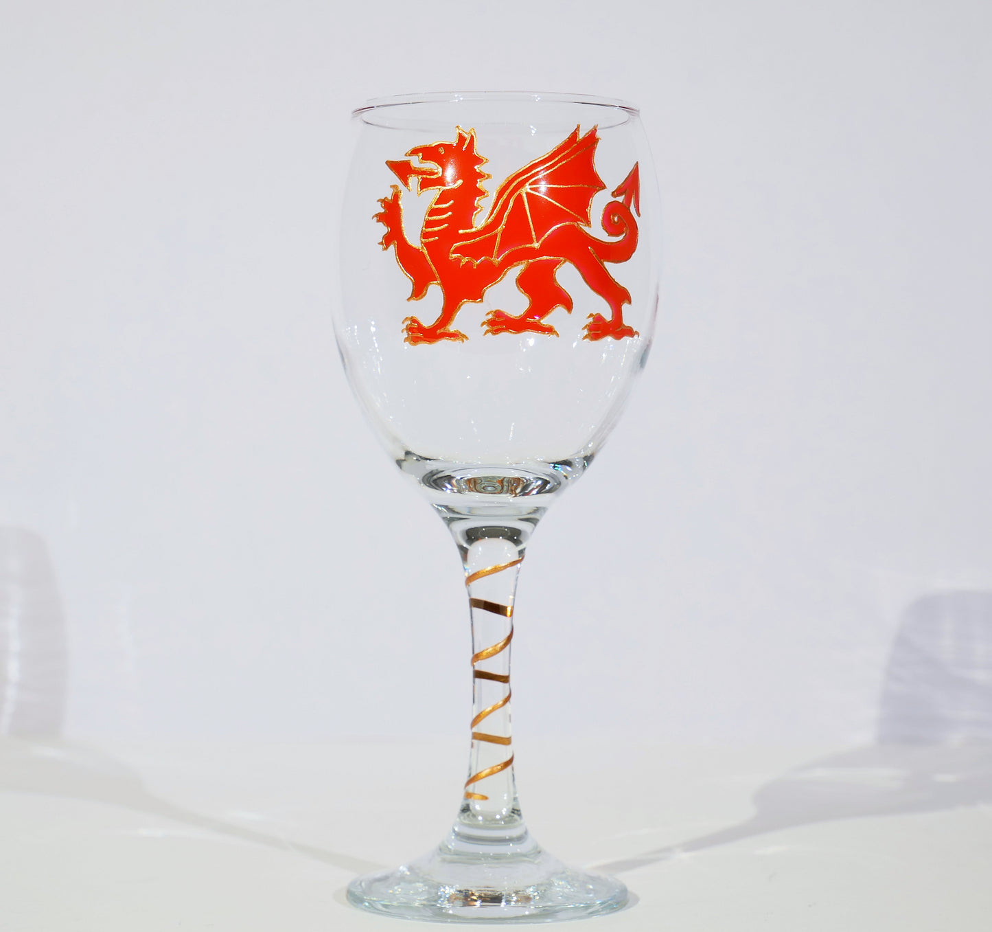 Welsh Dragon Wine Glass