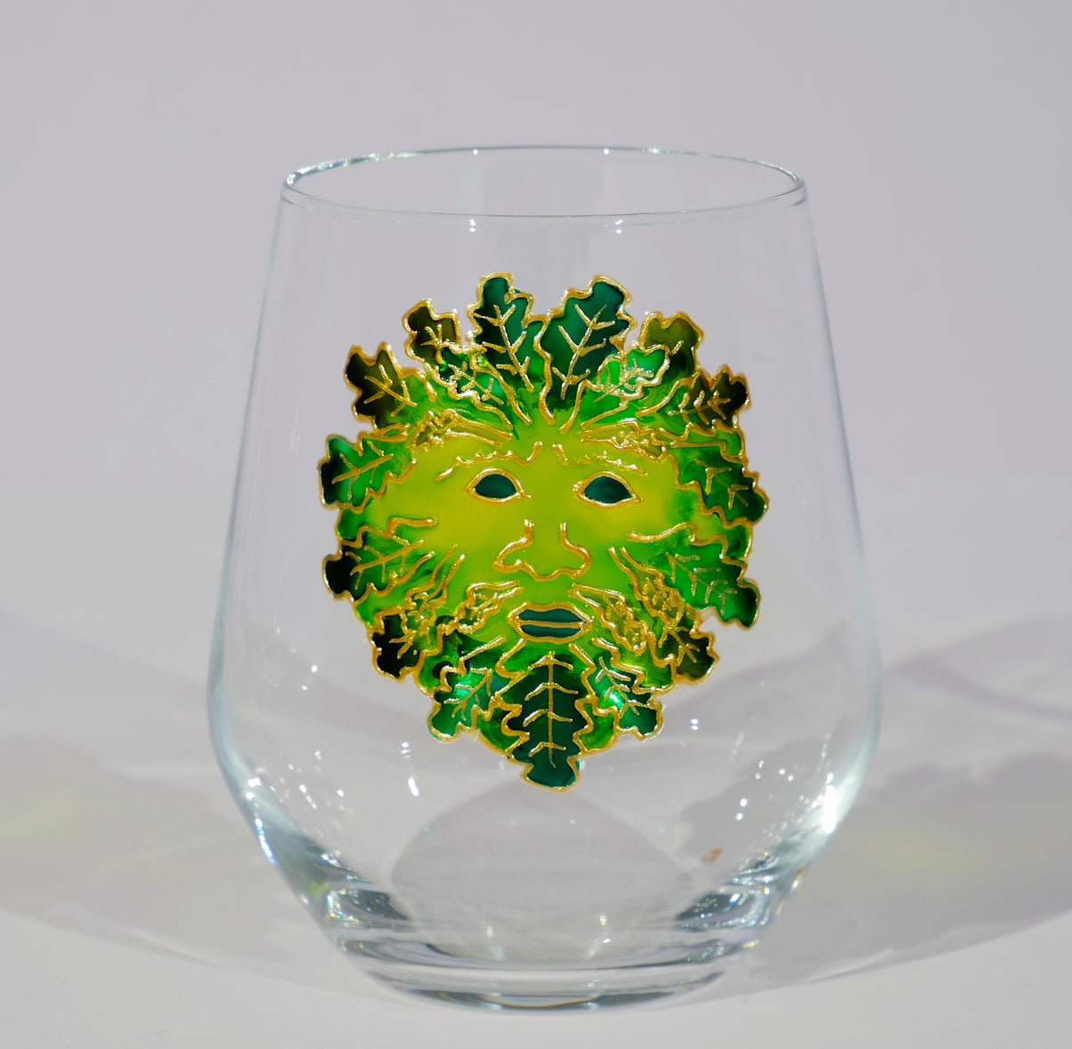 Green Man Round Gin Glass