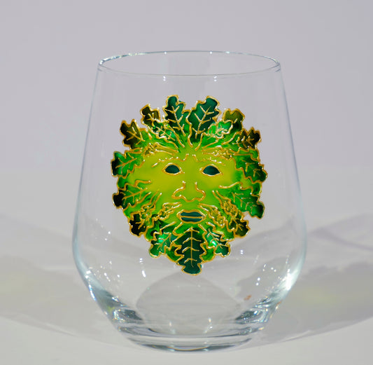 Green Man Round Gin Glass