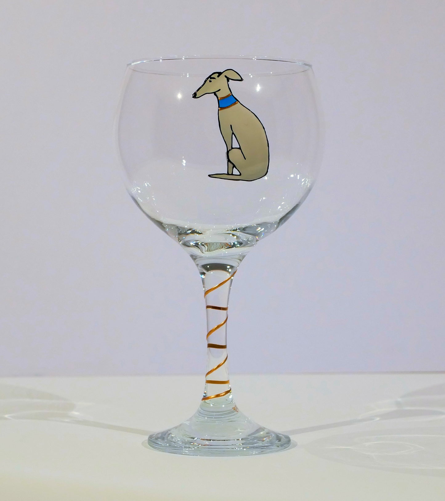 Sitting Hound Stemmed Gin Glass