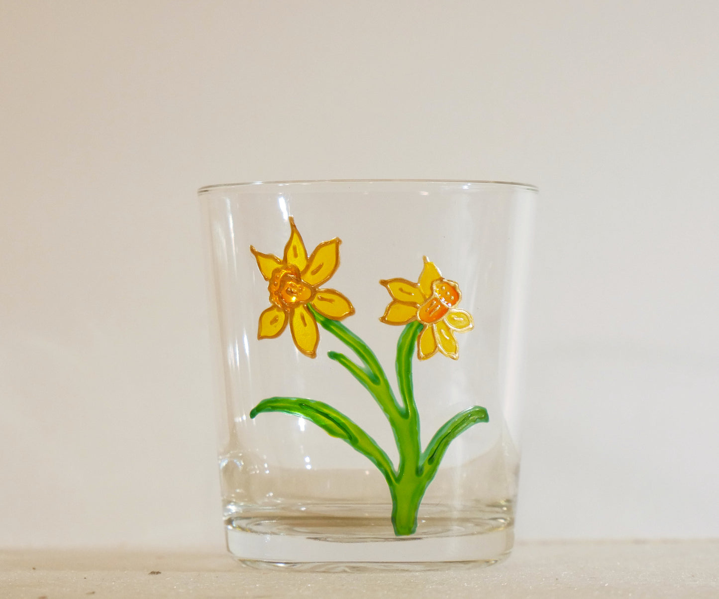 Welsh Daffodil Tumbler (Whisky/Rum/Vodka Glass)