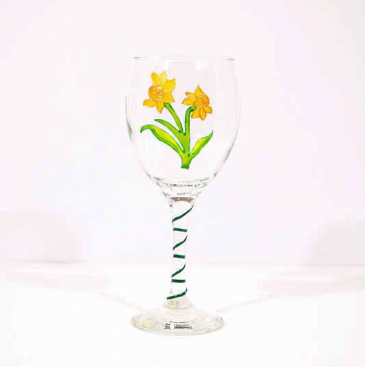 Daffodil Wine Glass