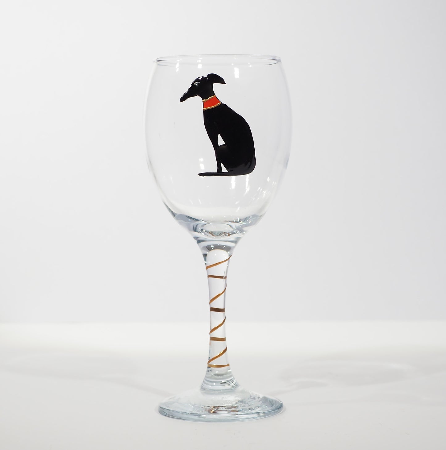 Sitting Hound Wine Glass