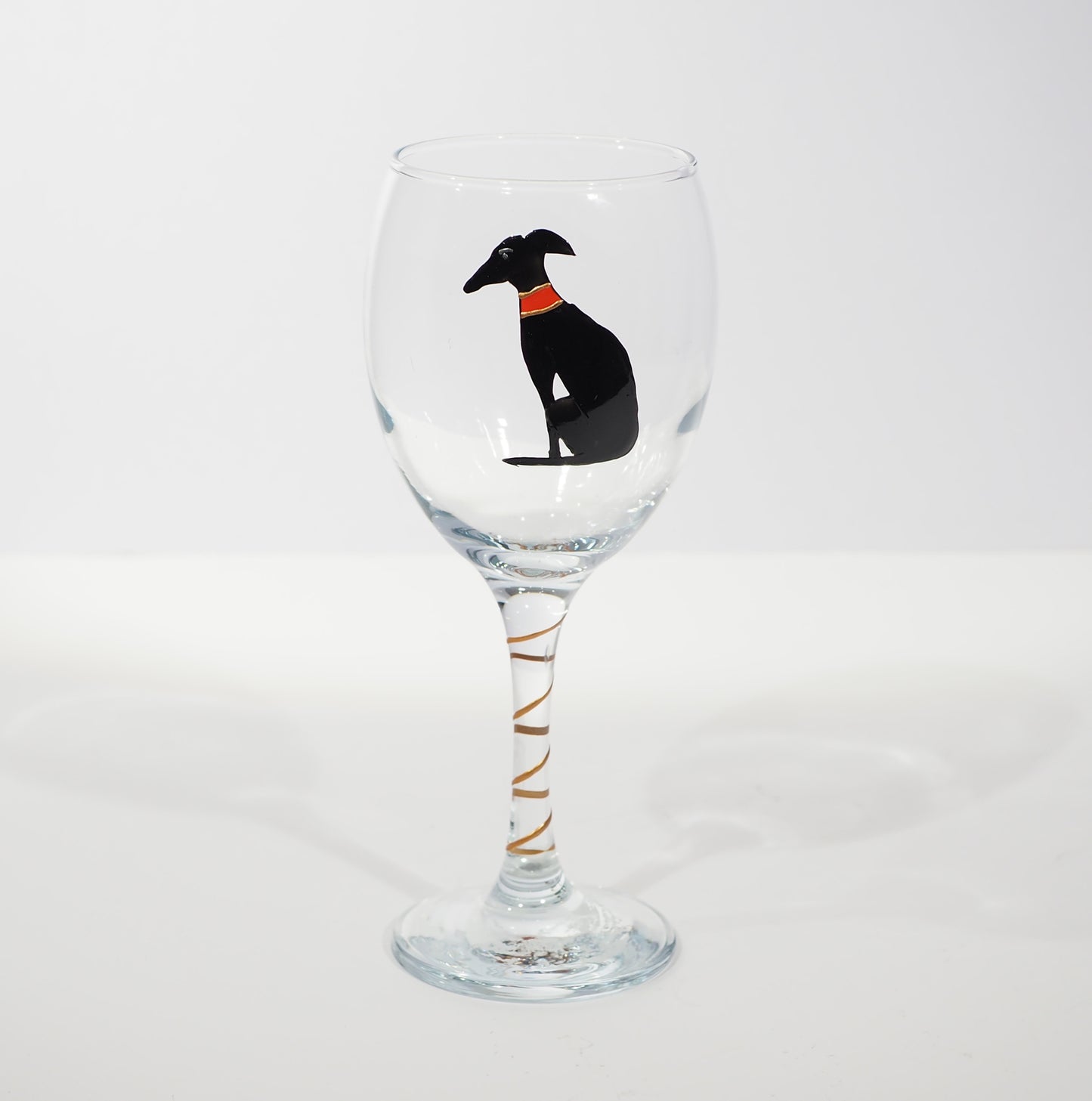 Sitting Hound Wine Glass