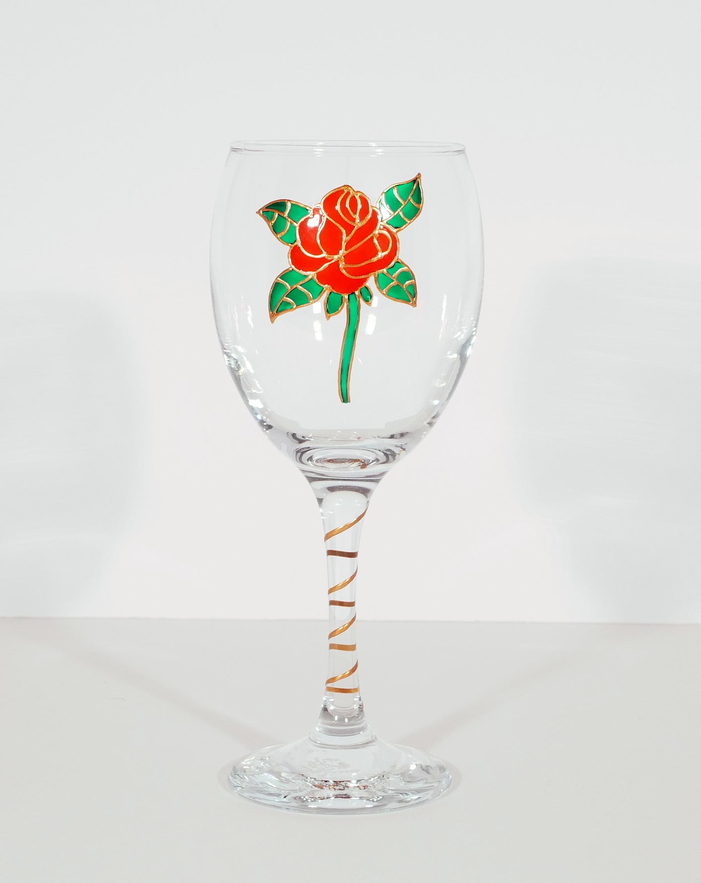 Rose Wine Glass