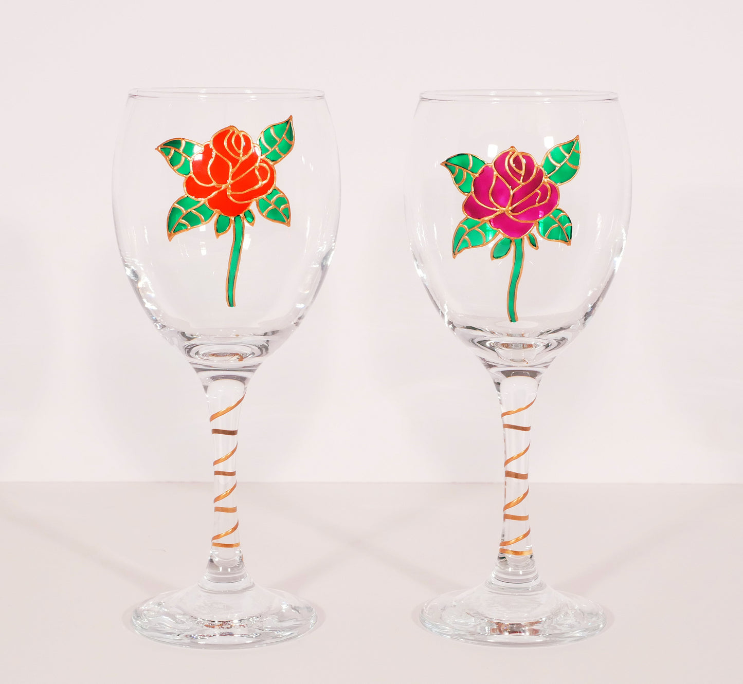 Rose Wine Glass