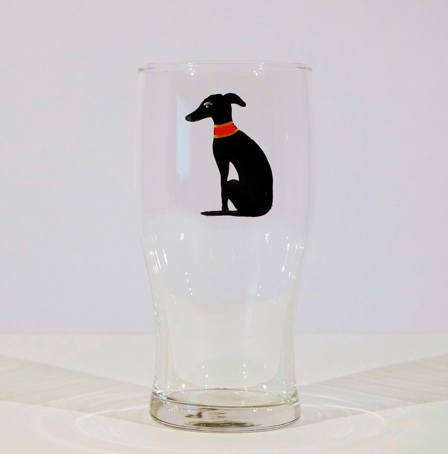 Sitting Hound Pint Glass
