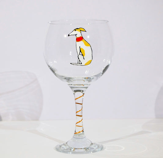 Sitting Hound Stemmed Gin Glass