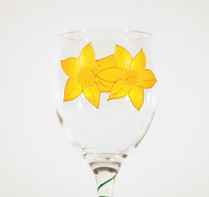 Welsh Daffodil, Welsh Glass, Daffodil Glass, Welsh Gift, Welsh Giftshop, Welsh Glass, Made in Wales