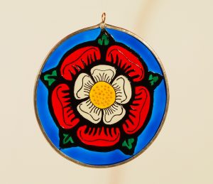 Tudor Rose, Tudor Glass, Stained Glass, Welsg Glss, Suncatcher, Tudor Pattern, Welsh Rose